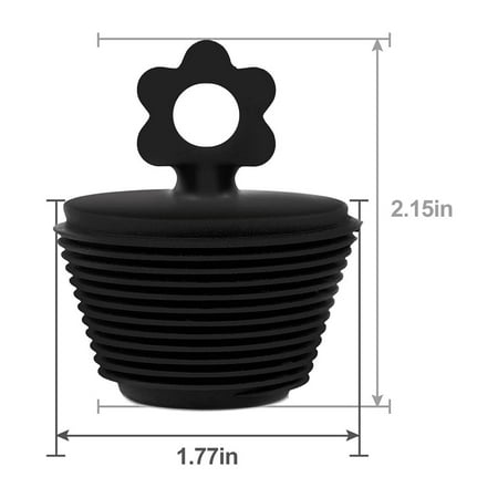 

Bath Tub Plug Silicone Sink Stopper Spiral Pattern Flowers Shape for Bathroom
