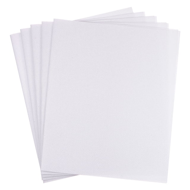 Unique Bargains Lot de 14 Tissus pour Point de Croix 12 par 20 Pouces, Tissu Classique de Réserve, Blanc Pur, Lot de 5