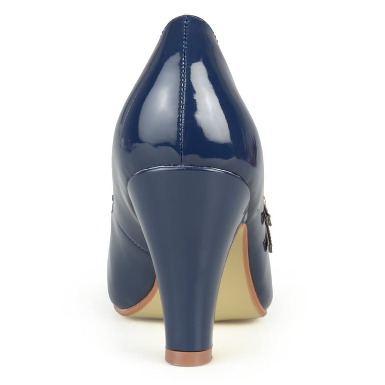 Journee Womens Wendy 09 1 Round Toe High Block Heel Pumps Walmart