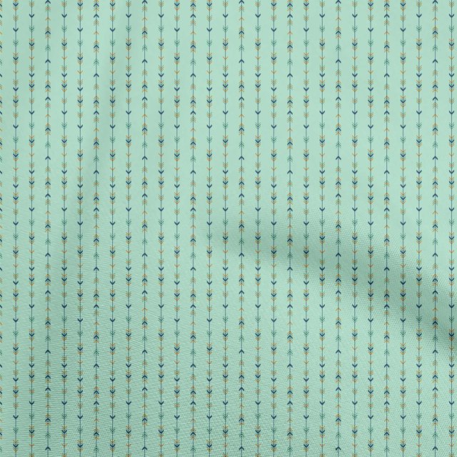 oneOone Rayon Mint Green Fabric Arow Sewing Material Print Fabric By The Yard 56 Inch Wide