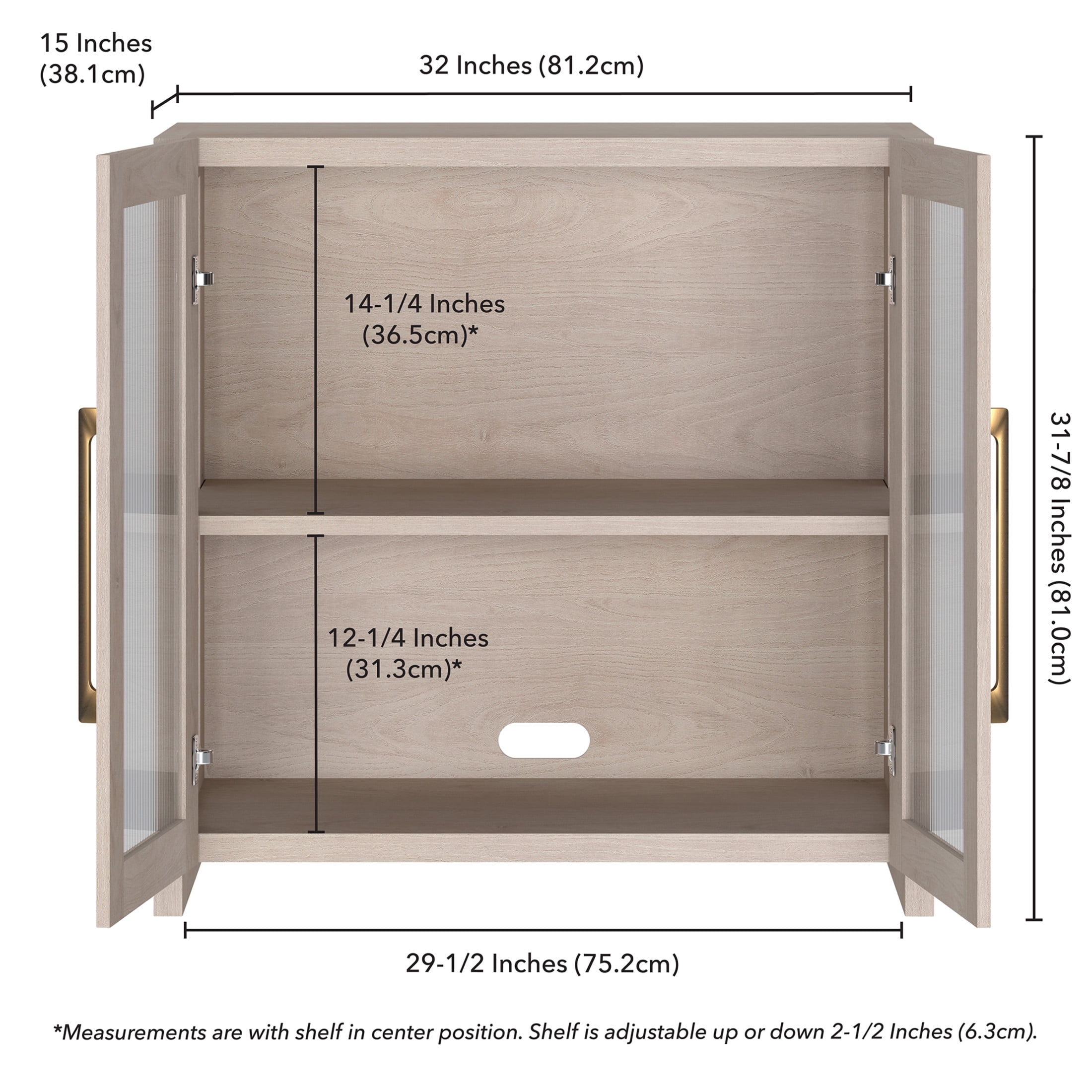 Evelyn&Zoe Modern/Contemporary 32" Wide Alder White Accent Cabinet
