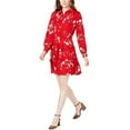 thumbnail image 4 of maison Jules Robe-Chemise à Volants Imprimée pour Femmes, Rouge, Très Grand, 4 of 7