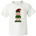 thumbnail image 3 of Inktastic Merry Christmas Elf in Red and Green Plaid Youth T-Shirt, 3 of 5