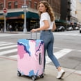 thumbnail image 5 of Stretch Luggage Cover XL(29-32in)– Elastic Travel Suitcase Protector with Handle Openings & Bottom Closure, Washable Polyester Spandex Suitcases Cover, Abstract Geometry Print, 5 of 5