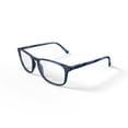 thumbnail image 3 of Bio Eyes Men's Crane Square Prescription Eyeglasses with Case, Navy Blue, 3 of 10