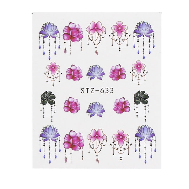 maskred 1/2/3/5 24 Sheets/set Stickers Flower Tree Art Decals Manicure Art Tips Decoration 1PCS
