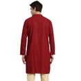 thumbnail image 3 of Sojanya (Since 1958) Men'S Pure Cotton Maroon Embroidered Sequined Kurta, 3 of 6