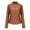 Brown jacket for women, variant on Usmixi Winter Womens Leather Jacket Faux Leather Jacket for Women Stand Collar Open Front Trendy Bomber Jacket Fall Long Sleeve Lightweight Solid PU Cropped Coat with Pocket Up to 65% off