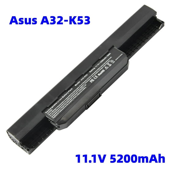 A32-K53 A41-K53 A42-K53 Laptop Battery Replacement for ASUS X54C A53E A53S X54C X54L K43S K53E 90-N3V3B1000Y Notebook 11.1V 5200mAh 6-Cell