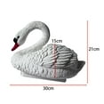 thumbnail image 3 of Decoración de cisne flotante para estanque de jardín, flotador de estatuilla de cisne, decoración de animales flotantes, estatua de cisne de jardín,, 3 of 8