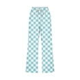 thumbnail image 5 of Pantalones Casuales de Mujer de Impresión Floral Cintura Elástica Suelta, Pantalones de Pierna Ancha Recta con Bolsillos, 5 of 5