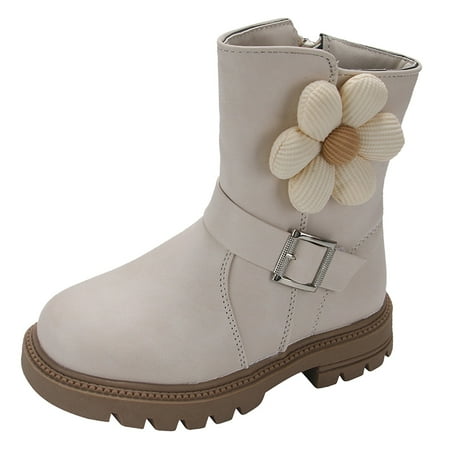 

Huesdet Toddler/Little Kid Girl s Sofia Sweet Short Ankle Boots Bowknot Side Zipper Dress Booties(White 11-11.5 Years)