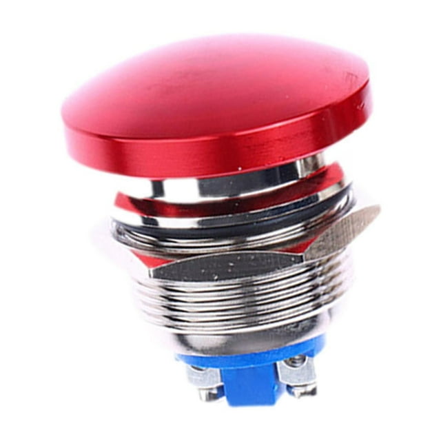 Interruptor pulsador momentáneo tipo hongo, de alta confiabilidad, para uso general. 22mm