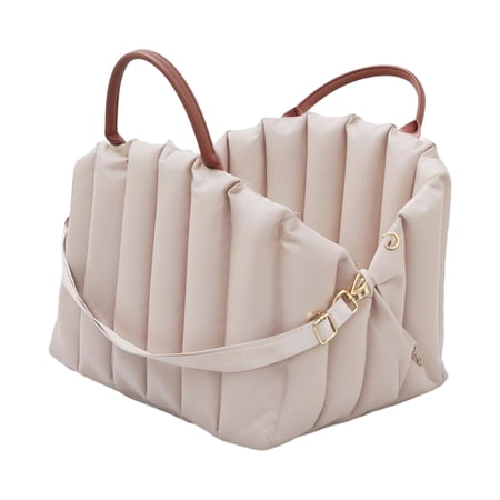 JuWDoC Dog Carrying Bag Puppy Carrier Cat Car Seat Small Dog Car Seat & Travel Carrier & Pet Bed Non-Slip Booster Seat for Dogs Fashionable Pet Carrier Bag for Indoor and Outdoor 17.7 Inch