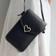 thumbnail image 3 of Bolso bandolera pequeño para teléfono móvil, tarjetero ajustable de piel sintética, estilo retro negro, 3 of 9
