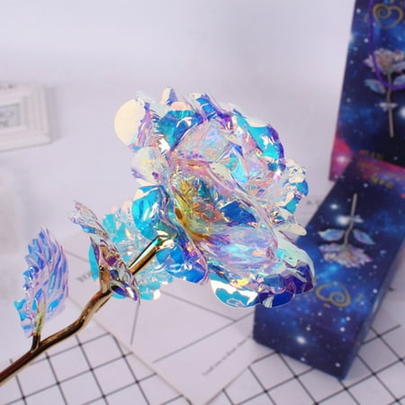 Colorful Artificial LED Light Flower Galaxy Plastic Luminous Rose Unique Presents Valentine's Day Thanksgiving Mother's Day Girl's Birthday, Best Gifts for Her for Girlfriend Wife (Best Smelling Flower In The World)