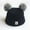 Black, variant on Kids Winter Pompom Hat, Knitted Ski Beanie Hat, Double Pom Beanie Cap for Girls Boys, for 1-3 Years Old, Cotton Ball Kids Hat