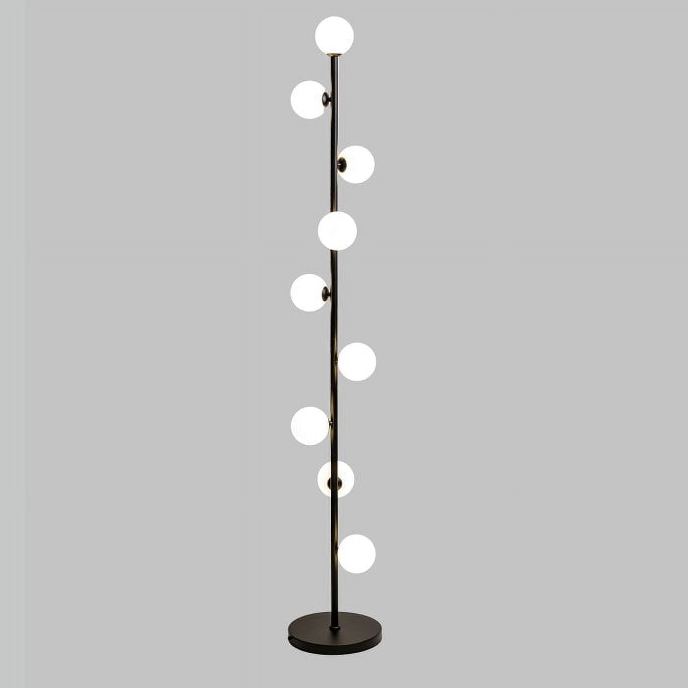 Ozarke Aurelia Nordic Minimalist Floor Lamp - Modern Glass Globe Lamp- Black