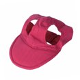 thumbnail image 2 of Gorra de béisbol para mascotas con orificios para las orejas, protección solar, cómoda para la piel, sombrero deportivo para cachorros y perros, color rojo, 2 of 12