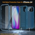 thumbnail image 6 of XHY iPhone 14 Phone Case Military Grade Protection 3 in 1 Shock and Drop Resistant Rugged Durable Detachable for iPhone 14 6.1'' Phone - Navy, 6 of 6