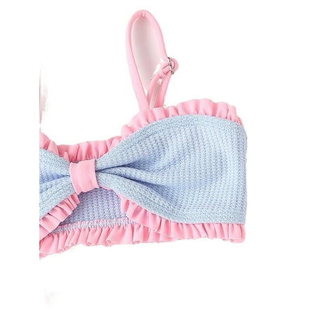

Cute Colorblock Cami Blue Toddler Girls Bikini Sets (Girl s)