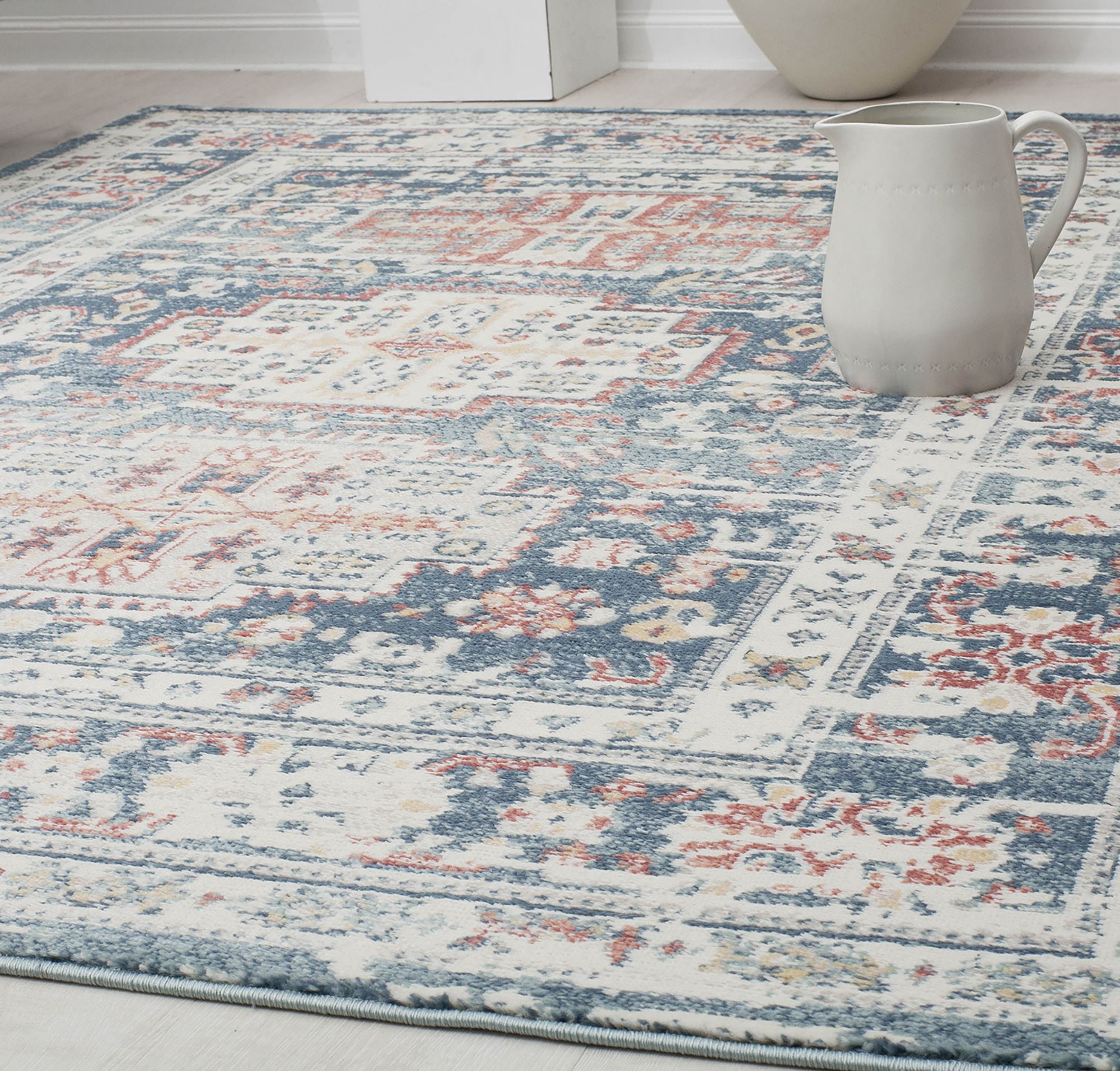 Rugs America Gallagher GL55C Prussian Sundara Vintage Transitional Area Rug, 2'6"x4'