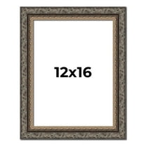 12x16 Frame Black Real Wood Picture Frame Width 2 inches | Interior Frame Depth 0.5 inches | Fitz