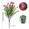 thumbnail image 2 of Artificial Camellia Eucalyptus Stems, Plastic Faux Flowers for Outdoor Garden, Yard Patio Decor, Realistic Greenery Bouquet Hot Pink, 2 of 6