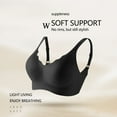 thumbnail image 4 of SMihono Womens Seamless Bras No Underwire Supportive Wireless Push Up Full Coverage Bralette Comfort Scalloped T-Shirt Bra Black XXL, 4 of 4