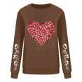 thumbnail image 3 of PNTUTB Women's Fall Winter Fashion Printing Long Sleeve Round Neck Casual Loose Hoodless Sweatshirts, 3 of 4