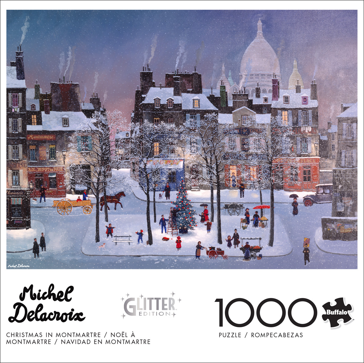 Buffalo Games 1000-Piece Christmas in Monmartre Interlocking Jigsaw Puzzle for Adults Ages 14+
