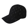 thumbnail image 2 of LSONABXA Black Baseball Caps for Women Vertical Pearl Knit Baseball Cap Fresh Casual Hat Muslim Hat for Women, 2 of 4