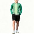 thumbnail image 2 of Boys Soccer Goalie Jersey Padded Uniform Kit - Goalkeeper Jersey, Shorts, Kids Football Padded Shirt Kids Green-A, 2 of 6