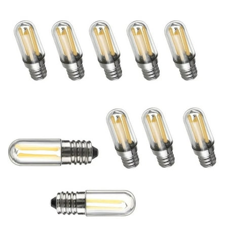 

Led Light Bulb 10Pcs Mini Filament Lamp Fridge Freezer Filament Light E12 E14 E17 4W Dimmable Silicone Crystal LED Corn Bulb COB Light -------- High Brightness