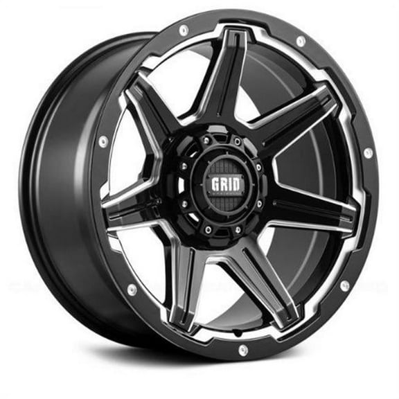 Grid Wheels 62952D187 20 x 9.0 in. 5 x 127-139.7 in. Bolt Pattern 12 Offset Wheel