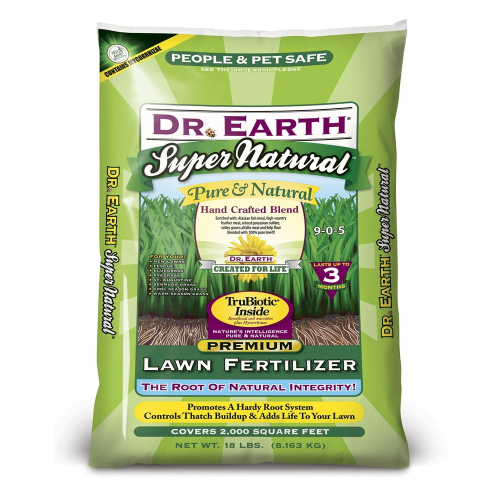 Dr. Earth Organic & Natural Super Natural Pelletized Lawn Fertilizer, 18 lb