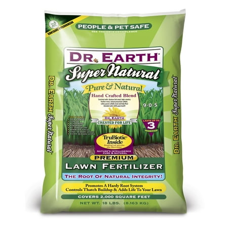 Dr. Earth Organic & Natural Super Natural Pelletized Lawn Fertilizer, 18