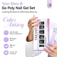 thumbnail image 3 of SAVILAND Hema-Free Poly Nail Gel Kit: 6 Aurora Colors Poly Extension Gel Nail Kit with Cat Eye Eeffect, 28-Day Lasting Hardness Poly Gel for Nourishing Nails Builder Enhancement Nail Art Home Salon, 3 of 7