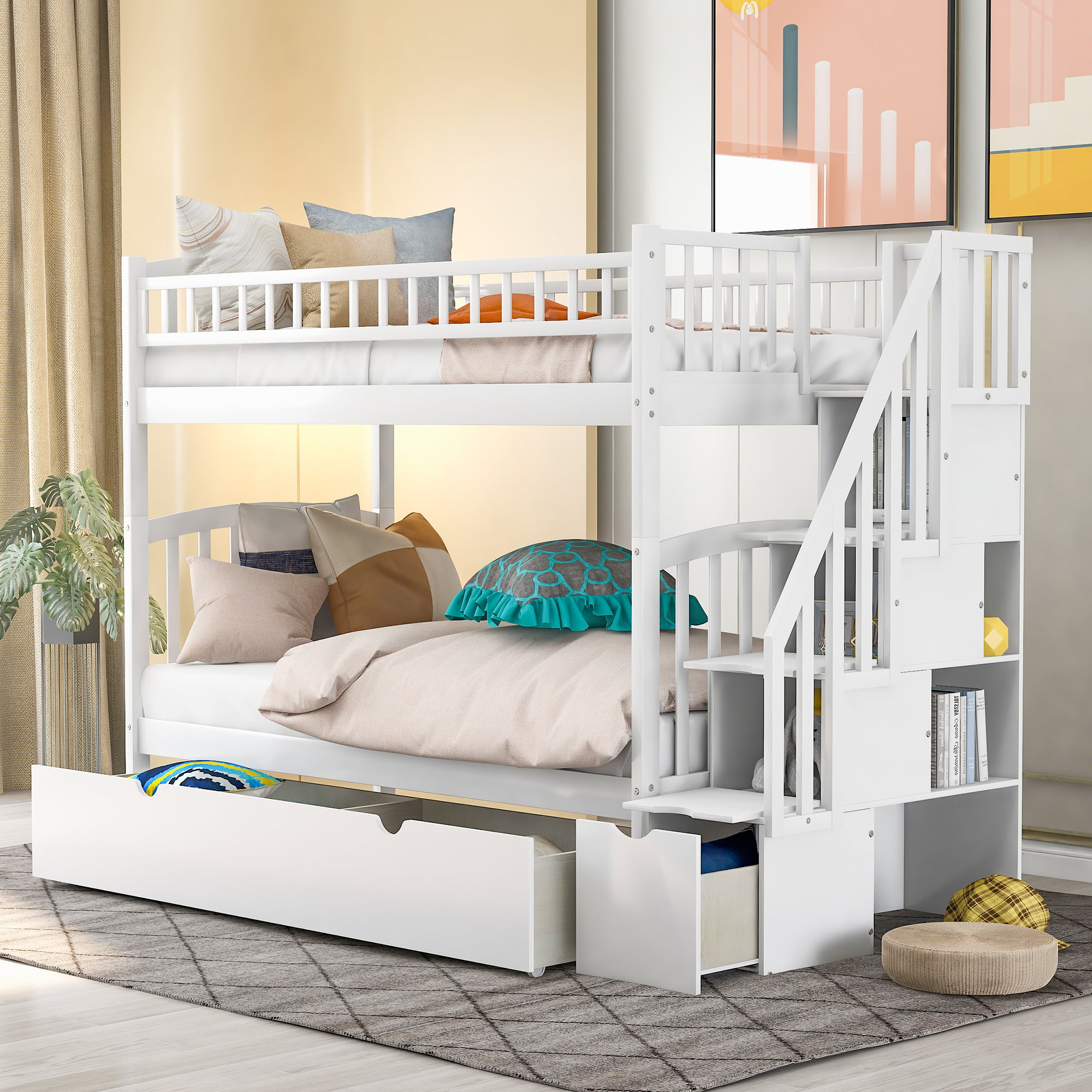 Loft Beds 2021 Upgraded Bunk Bed Twin, Loft Bed That Can Hold 300 Lbs