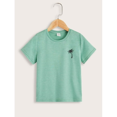 

Short Sleeve Toddler Boys Coconut Tree Tees T Shirt S221904X Mint Green 5Y(43IN)