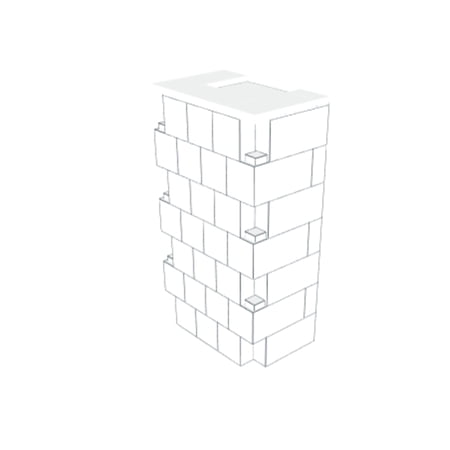 EverBlock Staggered Lectern Kit, 43” H x 24” W | For Podiums, Pulpits, Stands | Giant Building Blocks | Easy to Connect & Reuse | Indoor & Outdoor Use | Build Displays & Structures | Yellow