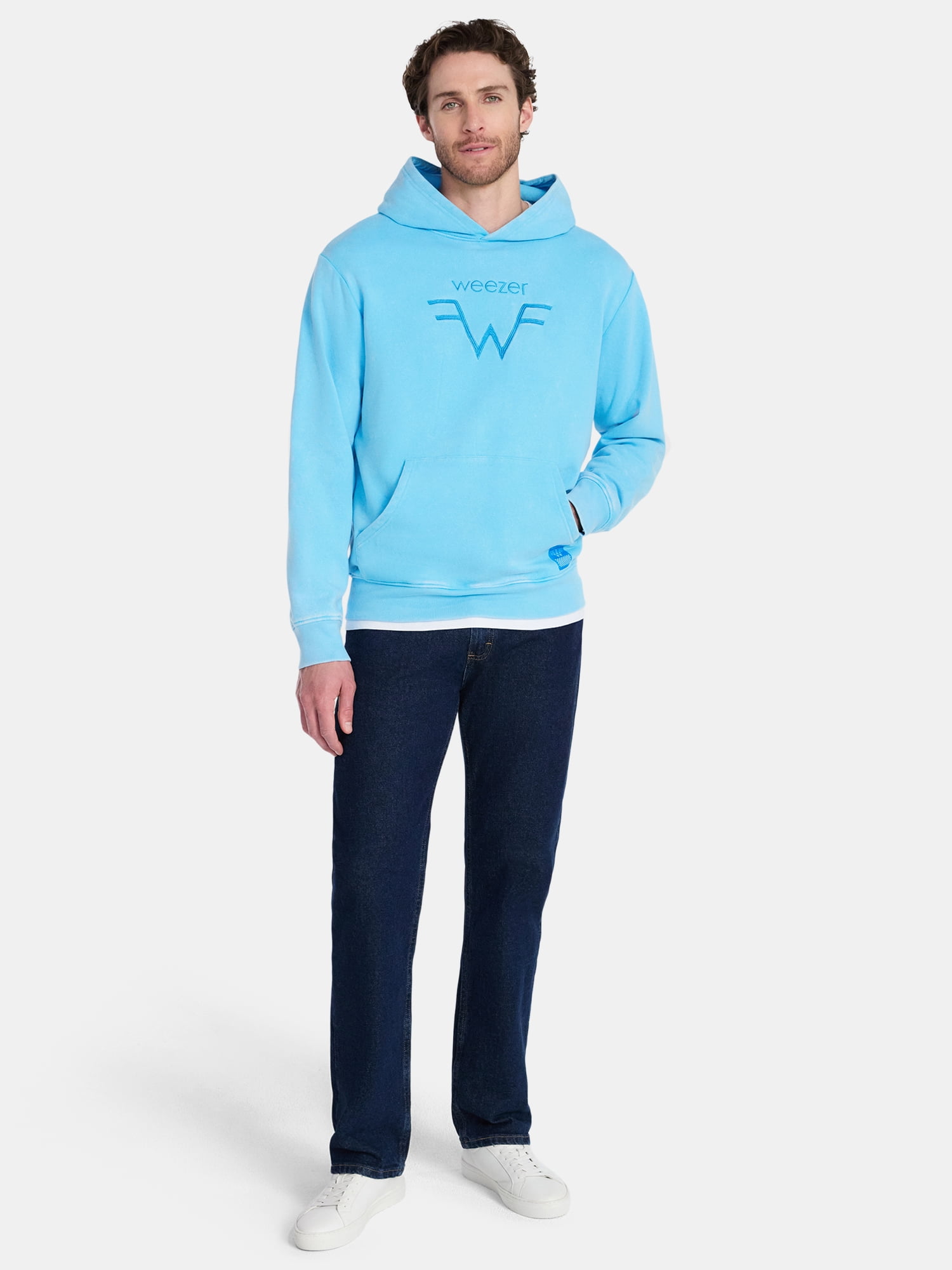Weezer, Men's & Big Men's Graphic Hoodie with Overshoulder Print, Sizes XS-5XL
