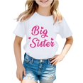 thumbnail image 2 of ibiyuan Big Sister Shirts for Girls Toddler Girls Promoted To Girls Outfit Girls T Shirts Big Sis Announcement Casual Short Sleeve Toddler Girl Shirts 5t Big Sister Gift Tees Girl Tops 5t, 2 of 4