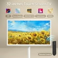 thumbnail image 3 of 32-Inch Portable TV with Touch Screen ,6GB RAM + 128GB Storage, 1080P Full HD Portable Monitor with Built-in 8-Hour Battery, Android 13 OS, Rolling TV on Wheels, Remote Control, 3 of 7