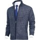 thumbnail image 2 of Suéter de talla europea para hombre, cárdigan con cremallera, informal, holgado, abrigo a juego para hombre, 2 of 6