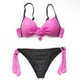 thumbnail image 1 of Coofit Bikini Set Fashion Solid Color Bathing Suit Two Pieces Swimsuit for Women, 1 of 4