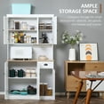thumbnail image 4 of HOMCOM 71" Buffet with Hutch, Kitchen Pantry Storage Cabinet with Drawer, 4 of 10