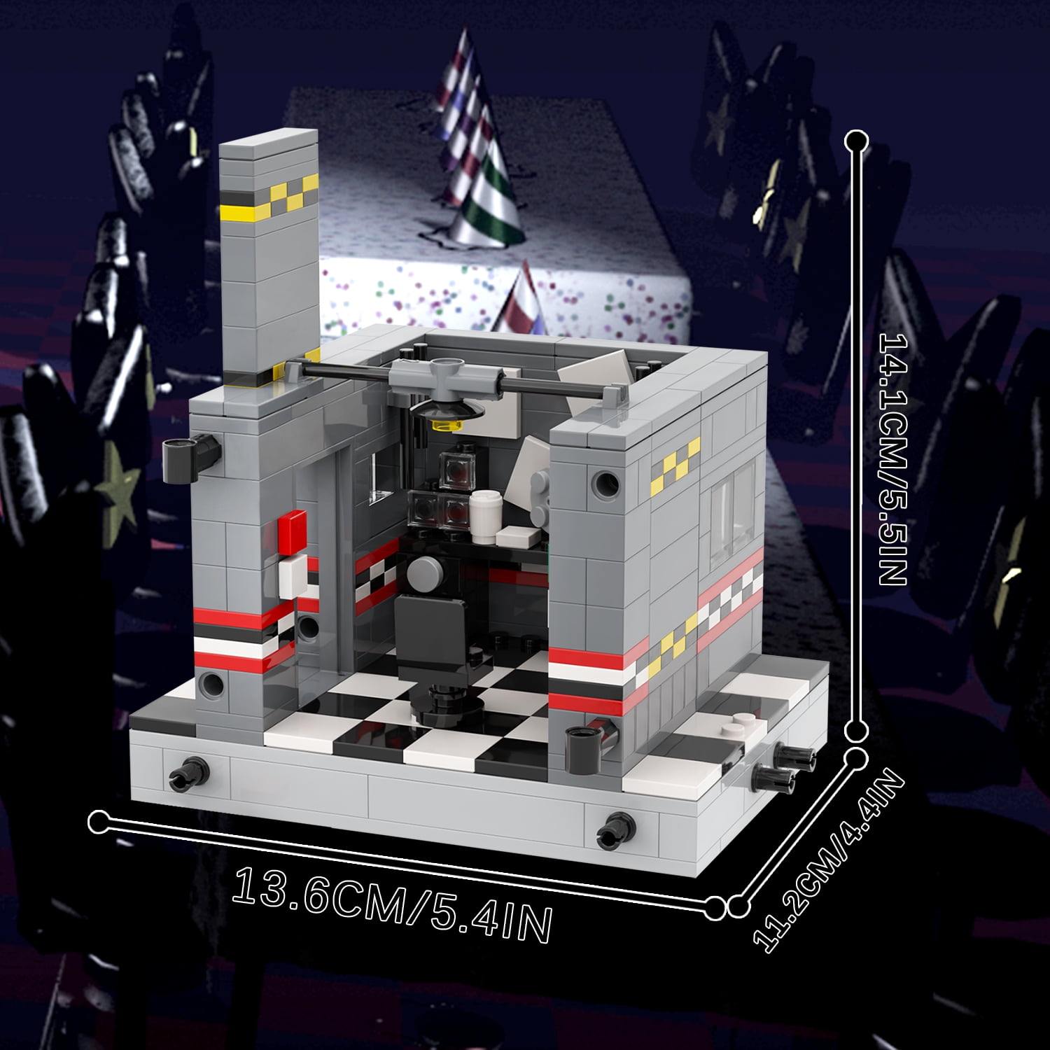 MOOXI FNAF Offices Building Set,Creative Cute Building Blocks Children Kits,Halloween for Kids(374pcs)