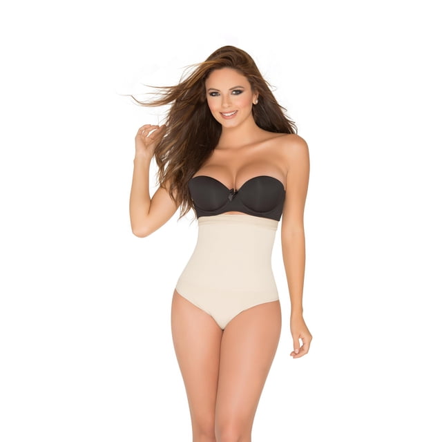 Underwear Body Briefer Anti-Slip Grip Lining Gusset Opening With Hooks Seamless Technology Strapless Define Your Waistline Shape Of Rear