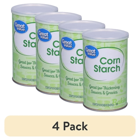 (4 pack) Great Value Corn Starch, 16 oz
